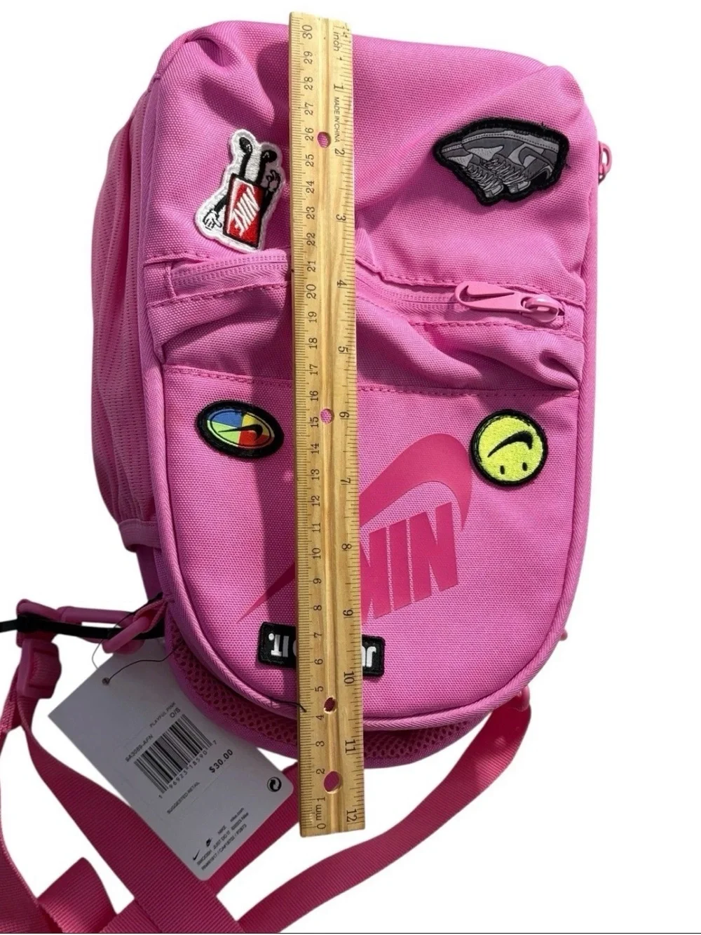Nike Pink Insulated Lunch Bag with Fun Patches